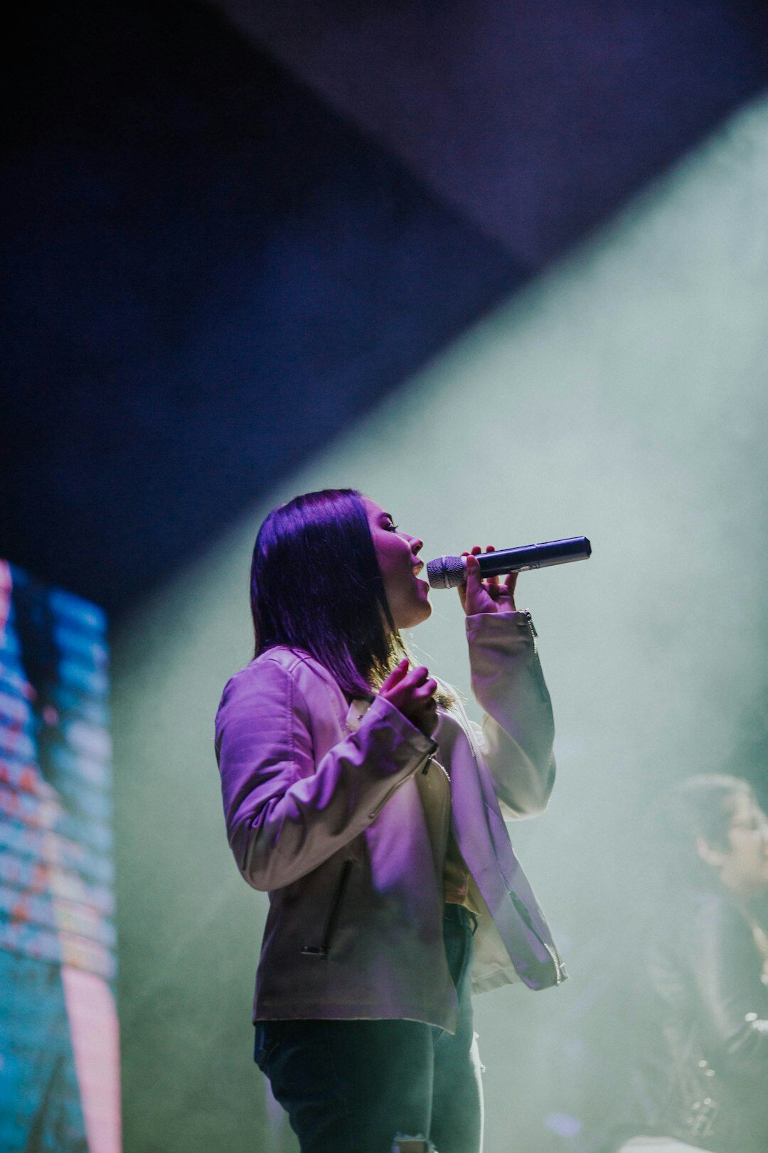 female singer on stage